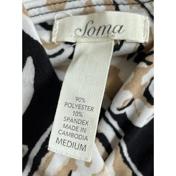 Soma Elegant Black and Cream Maxi Dress - Picture 6 of 7